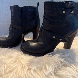 Tory Burch Black Leather Ankle Boots